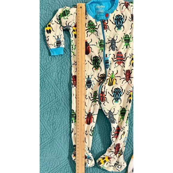 Hatley Bundle of 2 Baby Boys' Jungle Beetles & Rockets Footed Sleeper 3-6 Months - Picture 9 of 12